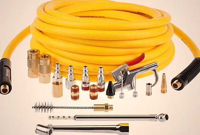 19 PCS Air Compressor Accessories Kit with 3/8 Inch X 25FT Hybrid Hose,1/4 Inch