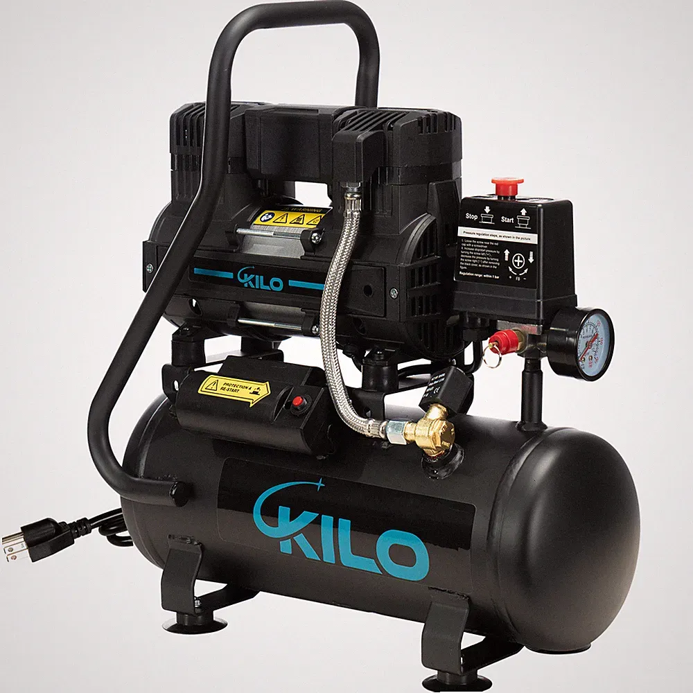 2 Gallon 1.0HP Oil-Free Air Compressor, 100PSI 65dB Quiet for Tire Inflation
