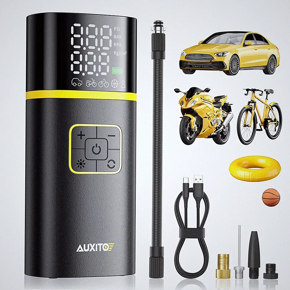 AUXITO Tire Inflator Portable Air Compressor, 25S Faster Inflation, 150 PSI
