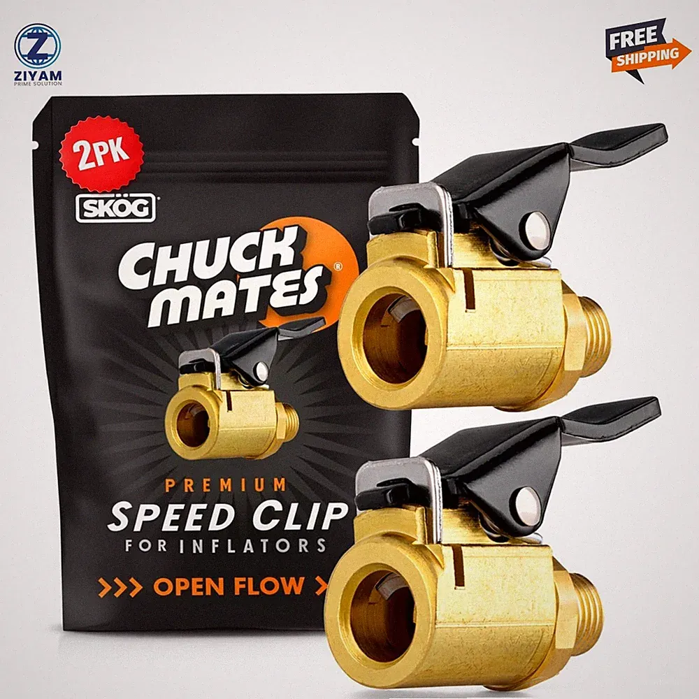 Chuck Mates Preimum Quick-Connect Tire Inflator Air Chuck – Locking Adapter fo