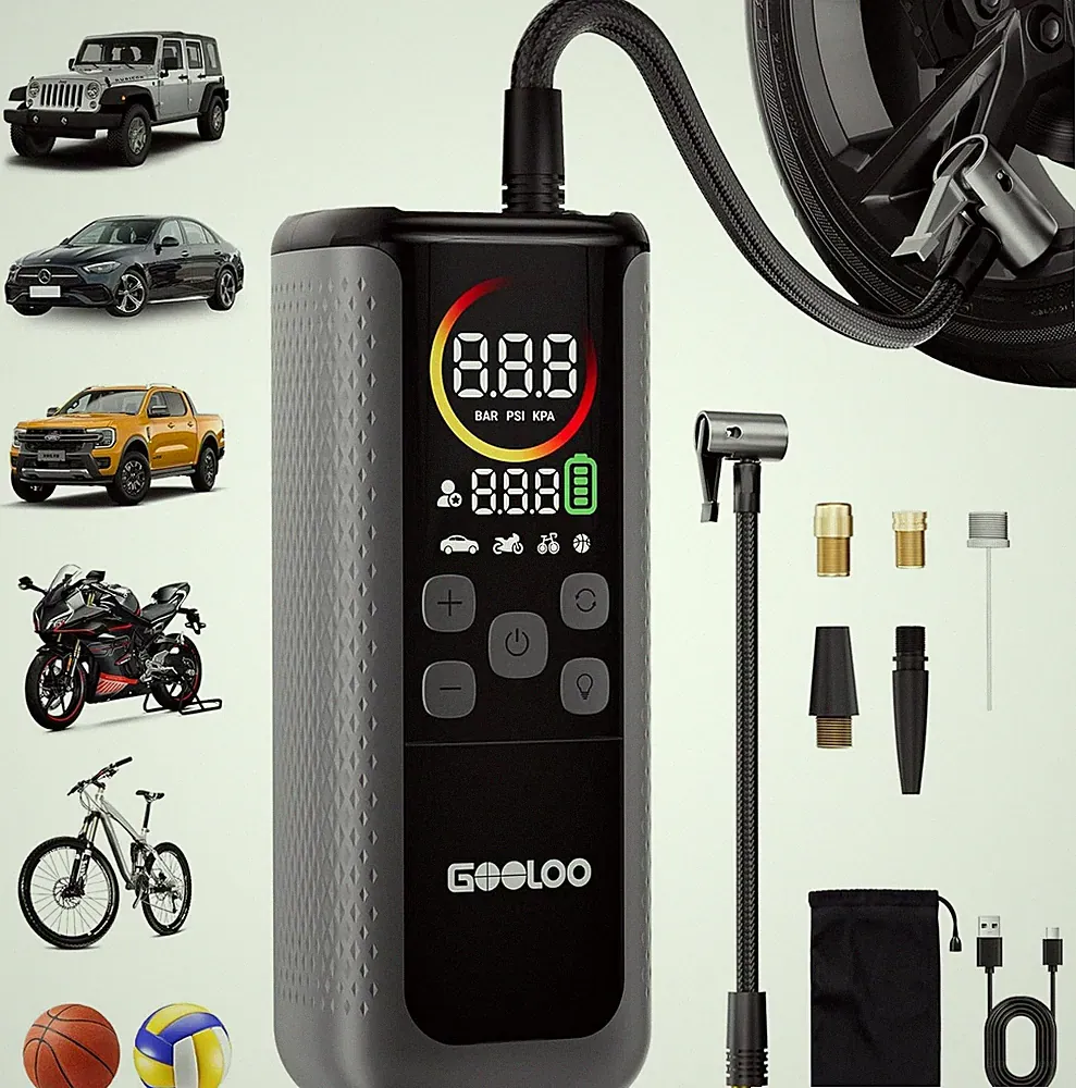 GOOLOO GT160 DUAL Tire Inflator Portable Air Compressor, 4X Faster Dual Cylinder