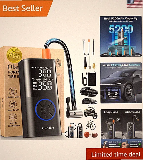 Lightweight Tire Inflator & Compressor with Eco-Friendly Design & Fast Inflation