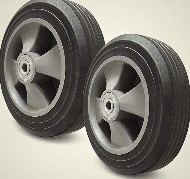 Lotfancy 8 Inch Hand Truck Wheels, 2PCS Solid Flat Free Tires Replacement for Ha