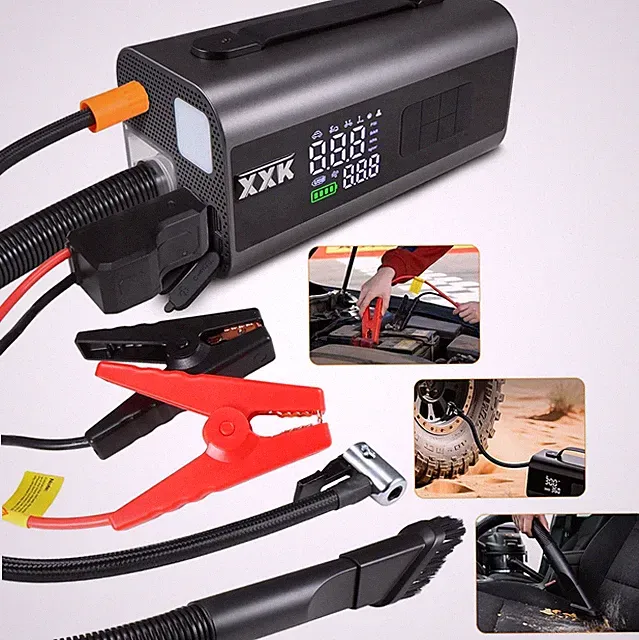 Tire Inflator Portable Air Compressor 2000A Jump Starter