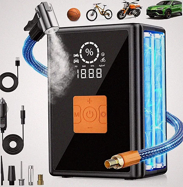 Tire Inflator Portable Air Compressor, 22 Cylinder 6X Faster Tire Pump 150 PSI A