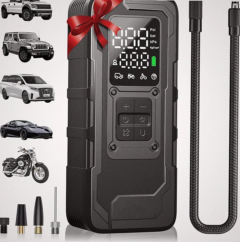 Tire Inflator Portable Air Compressor - 4X Faster 160 PSI Air Pump for Car Tires
