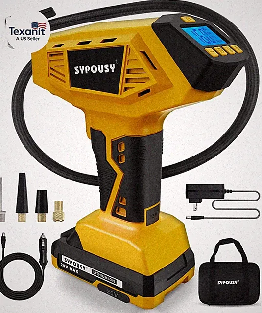 Tire Inflator Portable Air Compressor - 4X Faster Inflation, 160PSI Cordless Han